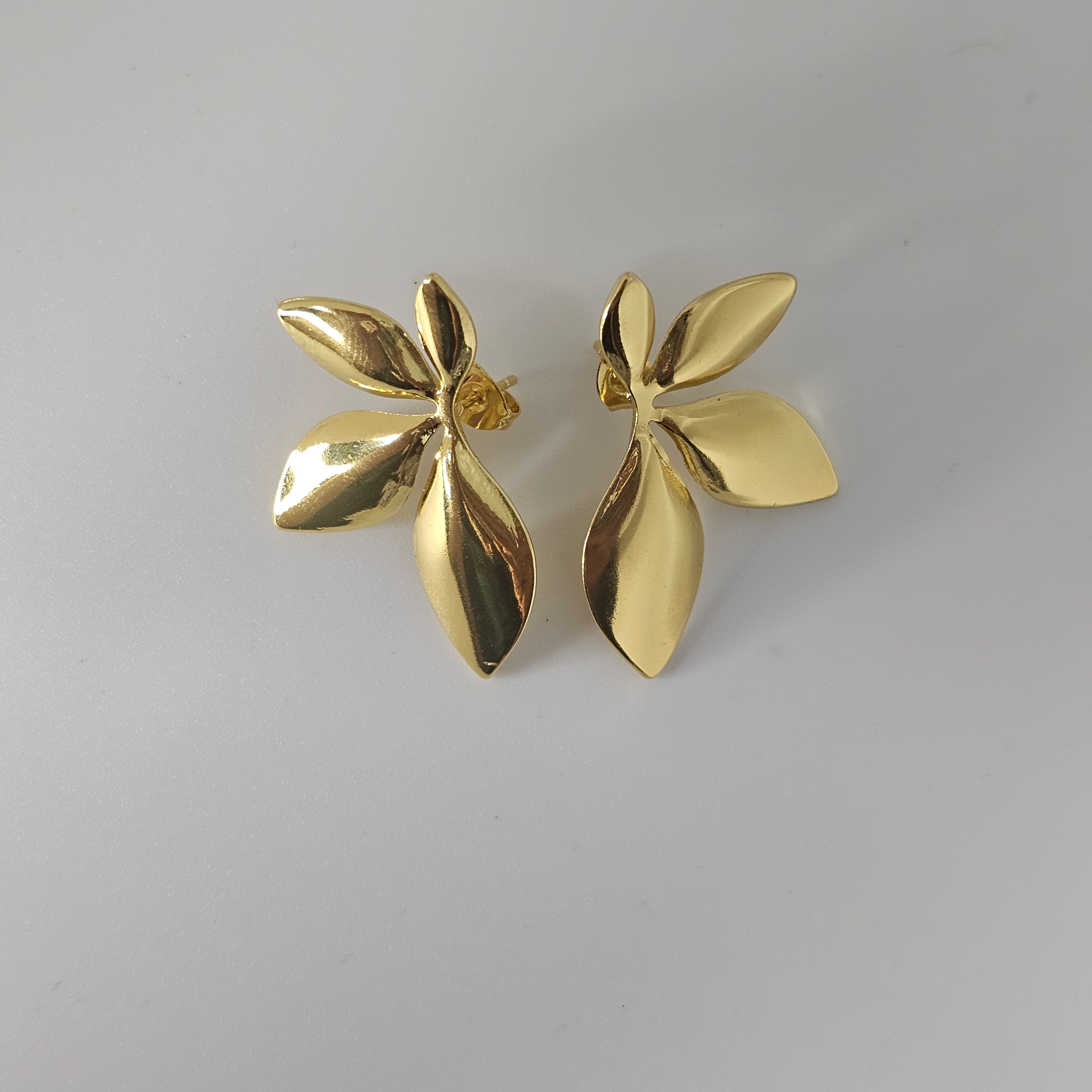 Golden Petal Earrings