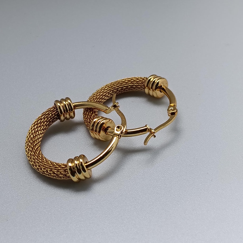 Textured Oval Hoop Earrings