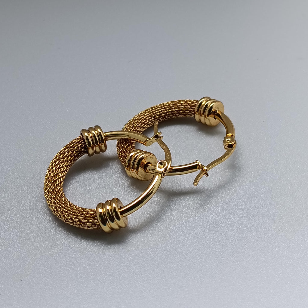 Textured Oval Hoop Earrings