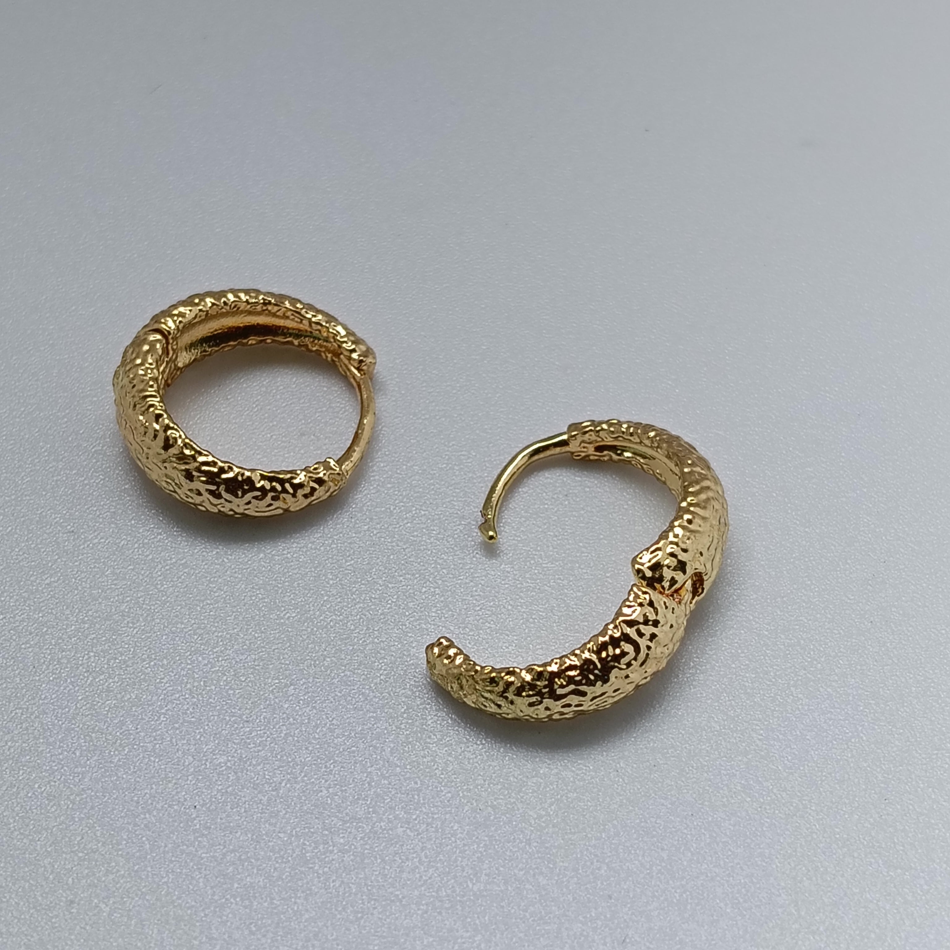 Frosted Hoop Earrings