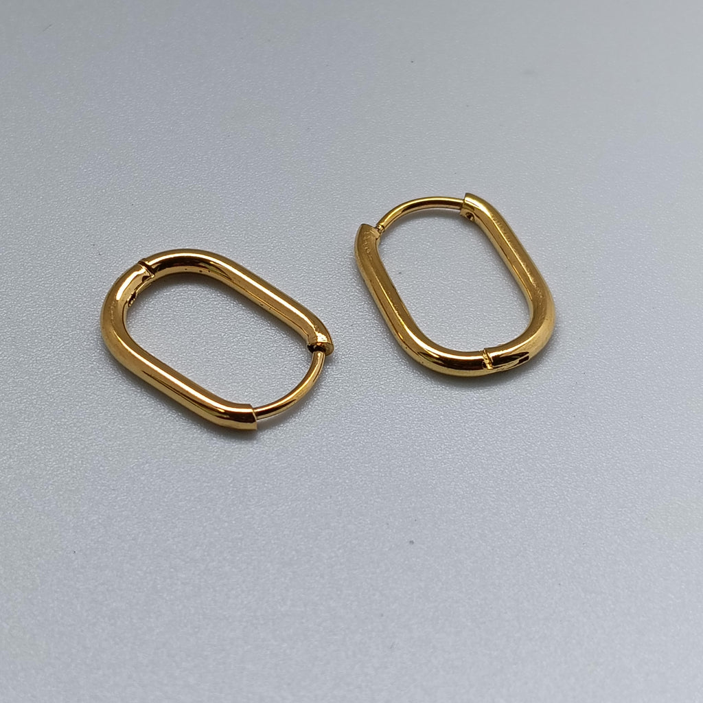 Plain Oval Hoop Earrings