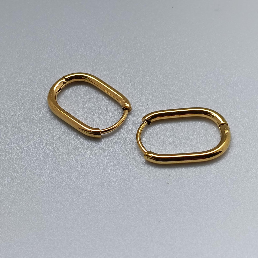 Plain Oval Hoop Earrings