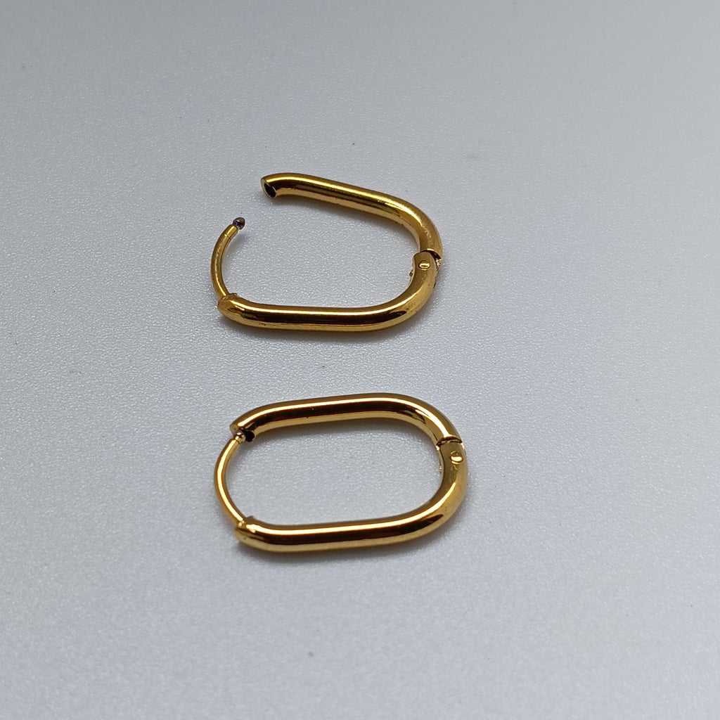 Plain Oval Hoop Earrings