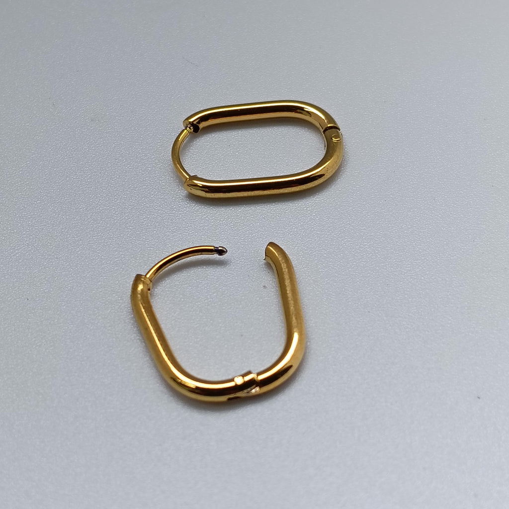 Plain Oval Hoop Earrings