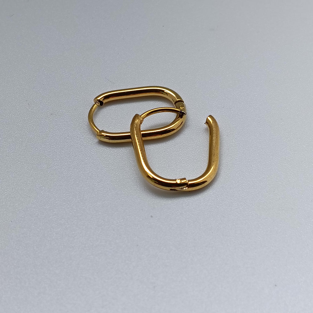 Plain Oval Hoop Earrings